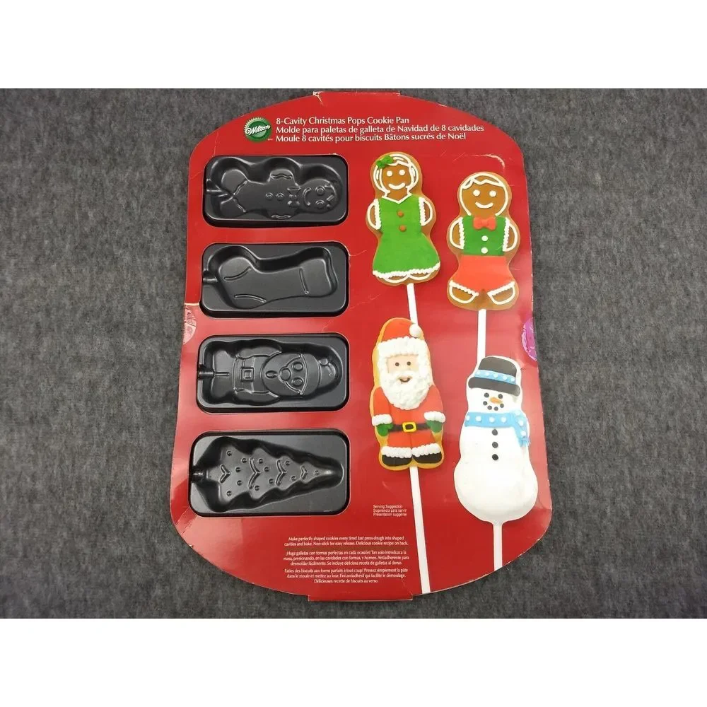 Wilton Baking Lot/3 - Candy Melting Pot Christmas Cookie Mold & Gift Treat Bags‎